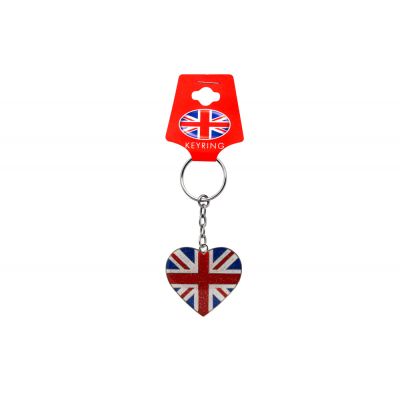 UJ GLITTER HEART KEYRING - The Gift Wholesaler