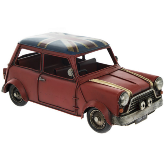 METAL ART RED MINI WITH UJ ROOF - The Gift Wholesaler