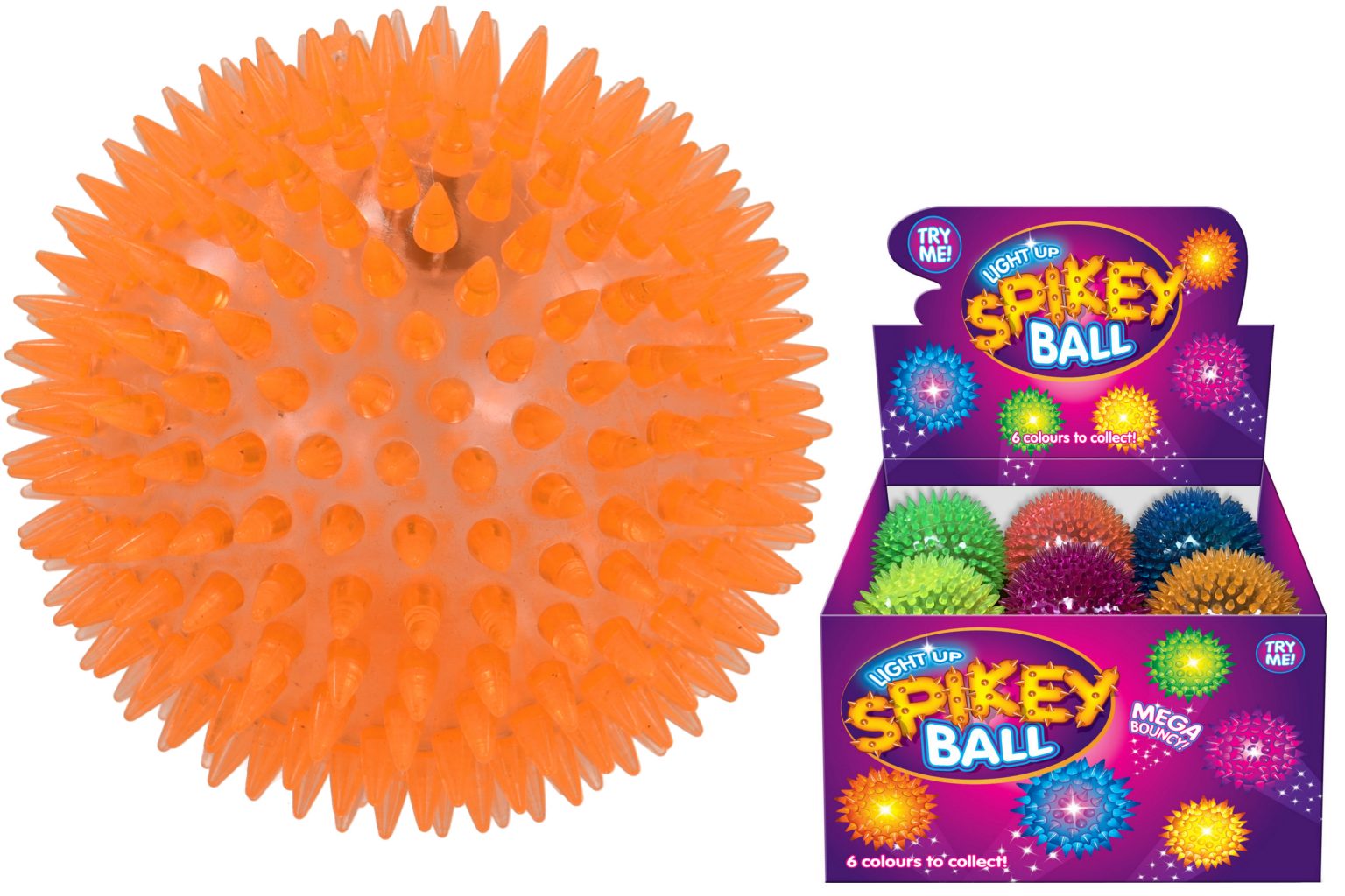 Spikey Light Up Bounce Ball - The Gift Wholesaler