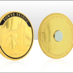Tower Bridge 40mm Gold Coin Fridge Magnet