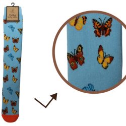 LADIES WELLY SOCKS – COLOURFUL BUTTERFLY