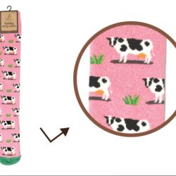 LADIES FUNKY WELLY SOCKS – GRAZING COW