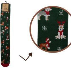 LADIES WELLY SOCKS – XMAS DOGS