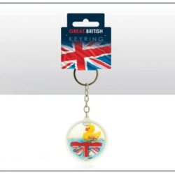 Union Jack Floating Duck Keyring